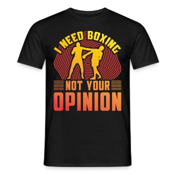 Ich brauche Boxen, nicht deine Meinung - Männer T-Shirt - Schwarz - Vorne - AI Model Male 178 light (178cm)