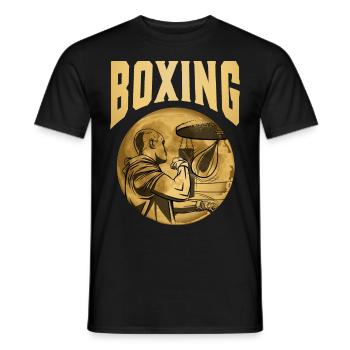 Boxing - Men's T-Shirt - black - Front - AI Model Male 178 light (178cm)