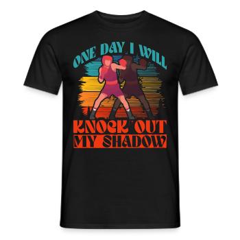 Eines Tages werde ich meinen Schatten ausschalten - Männer T-Shirt - Schwarz - Vorne - AI Model Male 178 light (178cm)