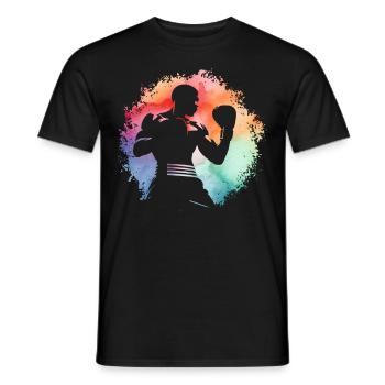 Boxen - Männer T-Shirt - Schwarz - Vorne - AI Model Male 178 light (178cm)