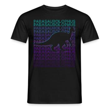 Parasaurolophus Dinosaur Retro - Men's T-Shirt - black - Front - AI Model Male 178 light (178cm)