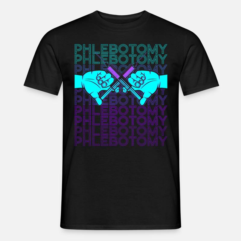 Phlébotomie, Phlébotomiste, Technicien, Infirmière - T-shirt homme - noir