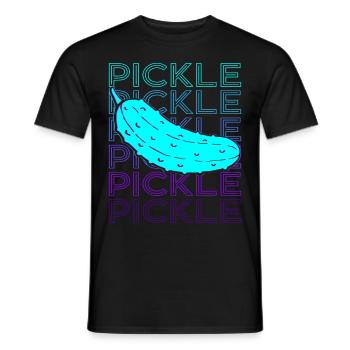 Essiggurke Gurke Dill Retro - Männer T-Shirt - Schwarz - Vorne - AI Model Male 178 light (178cm)
