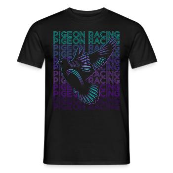Pigeon Sport Pigeon Breeder Retro - Men's T-Shirt - black - Front - AI Model Male 178 light (178cm)