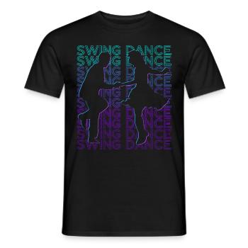Swing Dance Dancing Swing Dancer Retro - Men's T-Shirt - black - Front - AI Model Male 178 light (178cm)