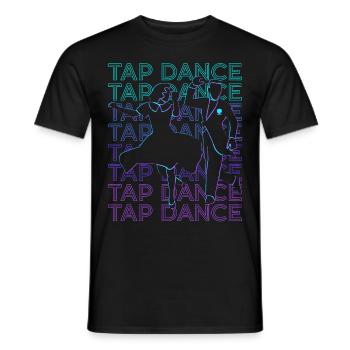 Stepptanz Tänzer Schuh Tanzen Retro - Männer T-Shirt - Schwarz - Vorne - AI Model Male 178 light (178cm)