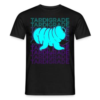 Tardigrade Water Bear Microbiology Retro - Men's T-Shirt - black - Front - AI Model Male 178 light (178cm)