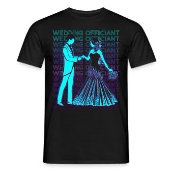 Wedding Officiant Pastor Hochzeit Ordained Ministe - Men's T-Shirt - black - Front - AI Model Male 178 light (178cm)