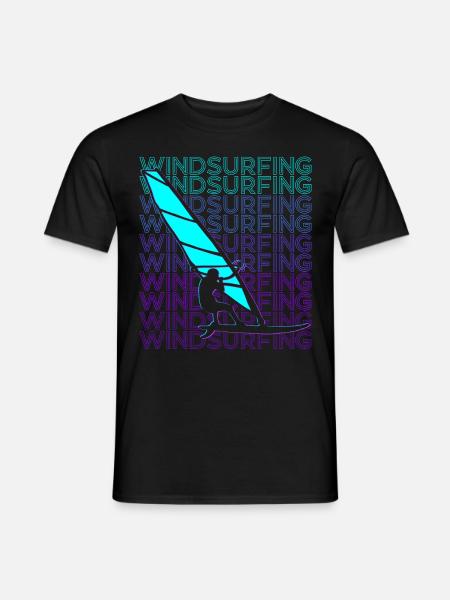 Windsurfen Windsurfer Windsurfen Retro - Männer T-Shirt - Schwarz