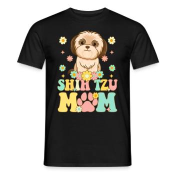 Shih Tzu Maman Amoureux des chiens Maman - T-shirt homme - noir - Devant - AI Model Male 178 light (178cm)