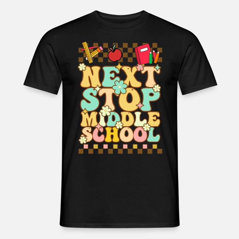 Nächster Halt Mittelschule Grundschule - Männer T-Shirt - Schwarz
