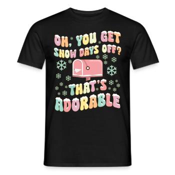 Service postal Employé des postes Facteur que vous obtenez - T-shirt homme - noir - Devant - AI Model Male 178 light (178cm)