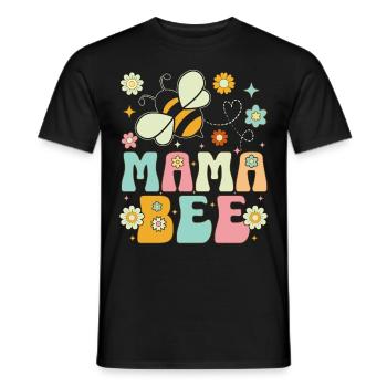 Bee Mom Beekeeper Beekeeping - Men's T-Shirt - black - Front - AI Model Male 178 light (178cm)