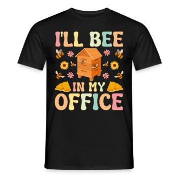 Je vais être dans mon bureau drôle d’apiculteur apiculteur - T-shirt homme - noir - Devant - AI Model Male 178 light (178cm)
