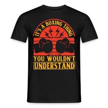 C’est un truc de boxe que vous ne comprendriez pas - T-shirt homme - noir - Devant - AI Model Male 178 light (178cm)