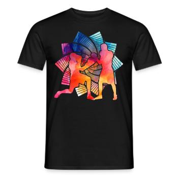 Boxen - Männer T-Shirt - Schwarz - Vorne - AI Model Male 178 light (178cm)
