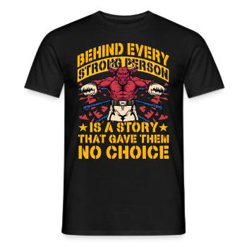 Boxing Quote Proud Saying - Men's T-Shirt - black - Front - AI Model Male 178 light (178cm)