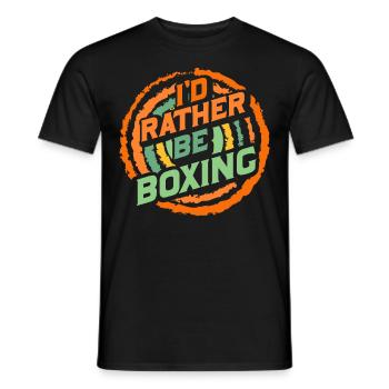 Ich würde lieber boxen - Männer T-Shirt - Schwarz - Vorne - AI Model Male 178 light (178cm)