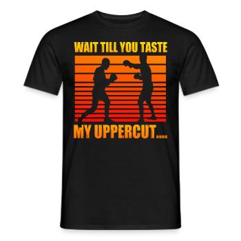Attends de goûter mon uppercut - T-shirt homme - noir - Devant - AI Model Male 178 light (178cm)
