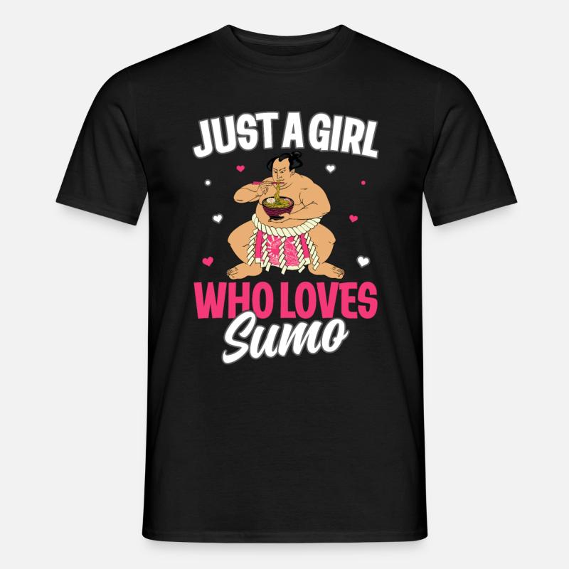Nur ein Mädchen, das Sumo liebt - Männer T-Shirt - Schwarz