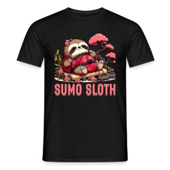 Paresseux de sumo - T-shirt homme - noir - Devant - AI Model Male 178 light (178cm)
