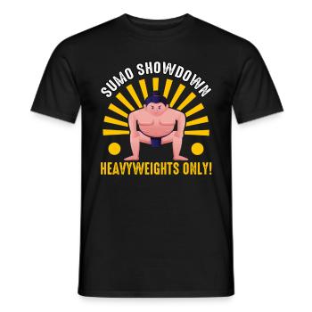 Sumo Showdown Heavyweights only - Men's T-Shirt - black - Front - AI Model Male 178 light (178cm)