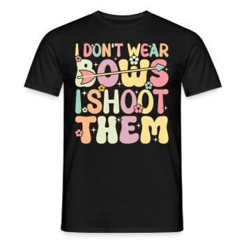 Groovy Archery Girl Archer I don't wear any - Men's T-Shirt - black - Front - AI Model Male 178 light (178cm)