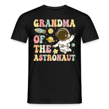 Oma des Astronauten Groovy Space Planets - Männer T-Shirt - Schwarz - Vorne - AI Model Male 178 light (178cm)