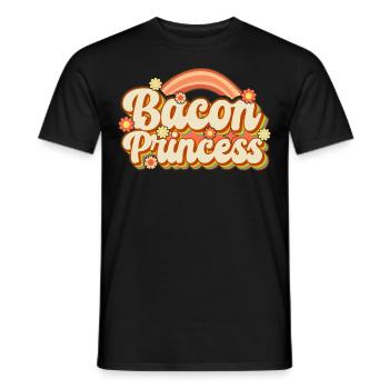 Bacon Princess Groovy Bacon Girl - Männer T-Shirt - Schwarz - Vorne - AI Model Male 178 light (178cm)