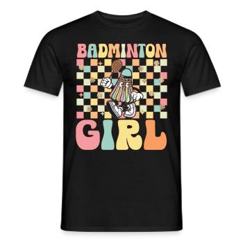 Badminton Fille Groovy Joueur - T-shirt homme - noir - Devant - AI Model Male 178 light (178cm)