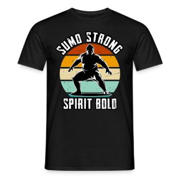 Sumo Starker Geist Kühn - Männer T-Shirt - Schwarz - Vorne - AI Model Male 178 light (178cm)
