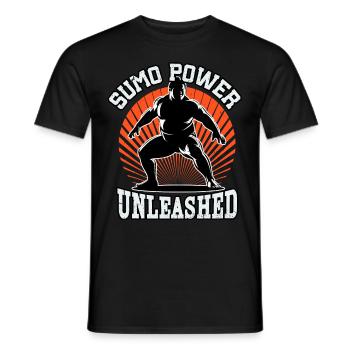 Sumo Power unleashed - Men's T-Shirt - black - Front - AI Model Male 178 light (178cm)