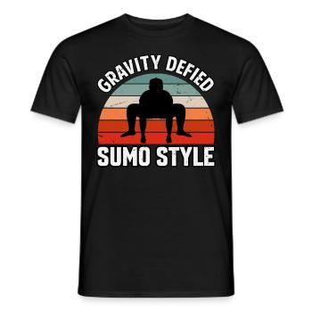 Schwerkraft trotzte dem Sumo-Stil - Männer T-Shirt - Schwarz - Vorne - AI Model Male 178 light (178cm)