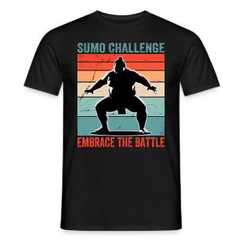 Sumo-Herausforderung nimm den Kampf an - Männer T-Shirt - Schwarz - Vorne - AI Model Male 178 light (178cm)