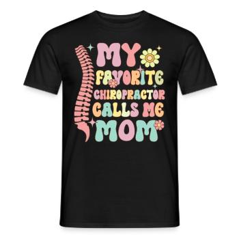 Mein Lieblings-Chiropraktiker nennt mich Mama Groo - Männer T-Shirt - Schwarz - Vorne - AI Model Male 178 light (178cm)