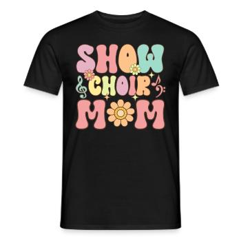 Show Choir Mom Groovy Singer Singing Chorister - Men's T-Shirt - black - Front - AI Model Male 178 light (178cm)