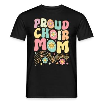 Fière Mère De Chorale Groovy Chanteur Chanteur Choriste Chanteur - T-shirt homme - noir - Devant - AI Model Male 178 light (178cm)