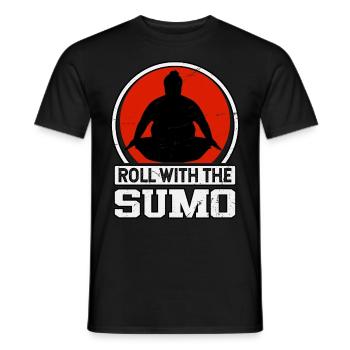 Roll with the Sumo - Men's T-Shirt - black - Front - AI Model Male 178 light (178cm)