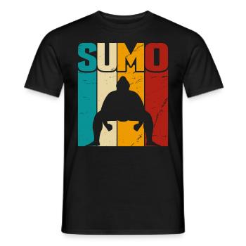 Sumo Rétro - T-shirt homme - noir - Devant - AI Model Male 178 light (178cm)