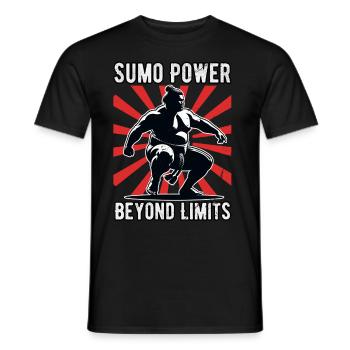 Sumo-Kraft jenseits der Grenzen - Männer T-Shirt - Schwarz - Vorne - AI Model Male 178 light (178cm)