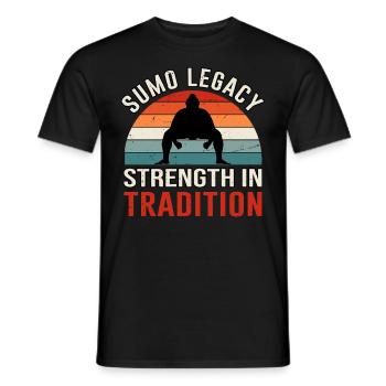 Sumo-Vermächtnis Stärke in der Tradition - Männer T-Shirt - Schwarz - Vorne - AI Model Male 178 light (178cm)