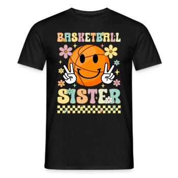 Basketball-Schwester Groovy Sis - Männer T-Shirt - Schwarz - Vorne - AI Model Male 178 light (178cm)