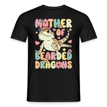 Mutter von Bartagamen Groovy Lizard Lover - Männer T-Shirt - Schwarz - Vorne - AI Model Male 178 light (178cm)