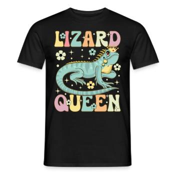 Lizard Queen Groovy Bartagame Lizard Lover - Männer T-Shirt - Schwarz - Vorne - AI Model Male 178 light (178cm)