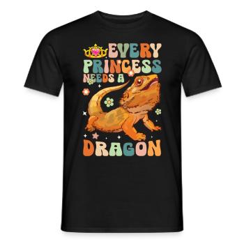 Jede Prinzessin braucht einen Drachen Groovy Beard - Männer T-Shirt - Schwarz - Vorne - AI Model Male 178 light (178cm)
