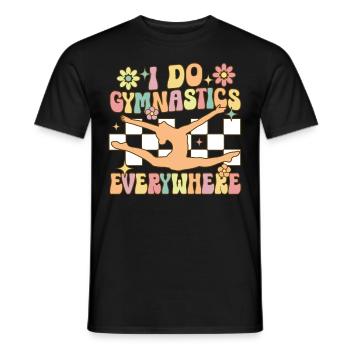Ich turne überall Groovy Turner Akrobat - Männer T-Shirt - Schwarz - Vorne - AI Model Male 178 light (178cm)