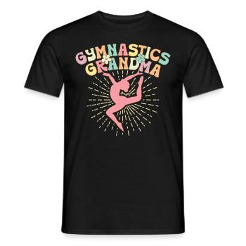 Gymnastik Oma Groovy Turnerin Akrobatin - Männer T-Shirt - Schwarz - Vorne - AI Model Male 178 light (178cm)