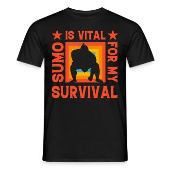 Sumo is vital for my Survival - Men's T-Shirt - black - Front - AI Model Male 178 light (178cm)