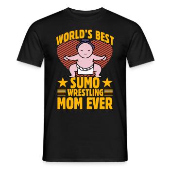 World's best Sumo Wrestling Mom ever - Men's T-Shirt - black - Front - AI Model Male 178 light (178cm)