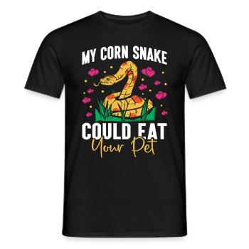 Serpent des blés Snake - T-shirt homme - noir - Devant - AI Model Male 178 light (178cm)